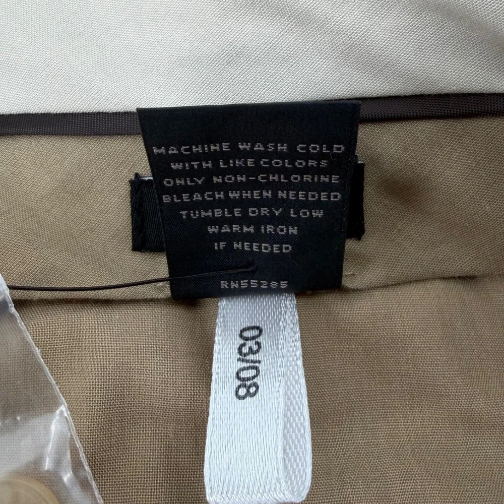 Express Pants Mens 36x32 Tan Pinstripe The Producer Modern Fit Cotton‎ Trousers